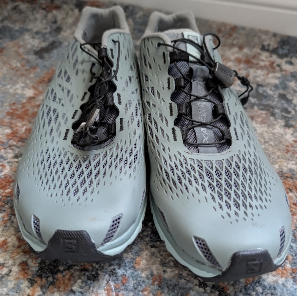 ---SOLD---Salomon Mint Green Quick-Lace Trail Shoes
